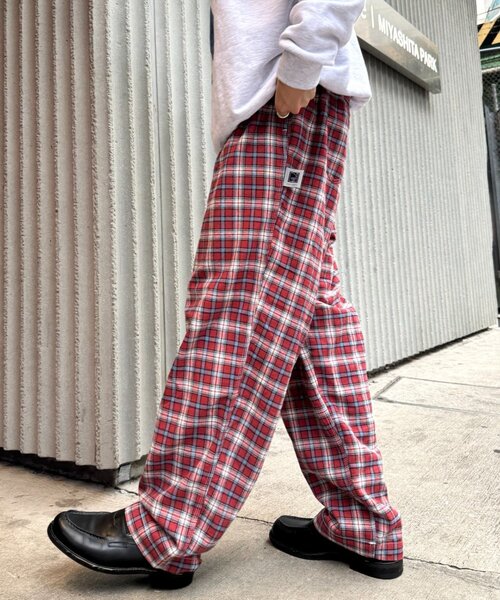 CIAOPANIC TYPY(チャオパニックティピー)の「【PATTIPATTI】ブランケットネルチェックパンツ(スラックス・レディース・グリーン/レッド/ネイビー・LARGE/MEDIUM)」の12枚目の写真