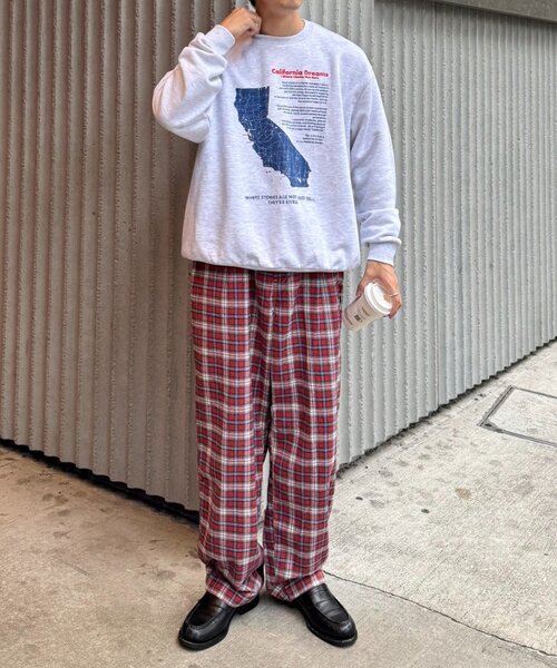 CIAOPANIC TYPY(チャオパニックティピー)の「【PATTIPATTI】ブランケットネルチェックパンツ(スラックス・レディース・グリーン/レッド/ネイビー・LARGE/MEDIUM)」の14枚目の写真
