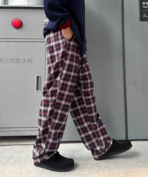 CIAOPANIC TYPY(チャオパニックティピー)の「【PATTIPATTI】ブランケットネルチェックパンツ(スラックス・レディース・グリーン/レッド/ネイビー・LARGE/MEDIUM)」の20枚目の写真
