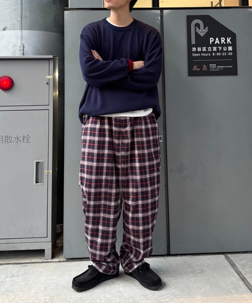 セール】【PATTIPATTI】ブランケットネルチェックパンツ（スラックス