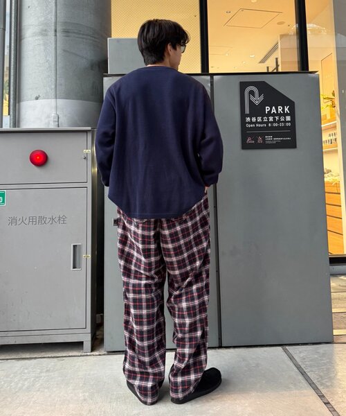 セール】【PATTIPATTI】ブランケットネルチェックパンツ（スラックス