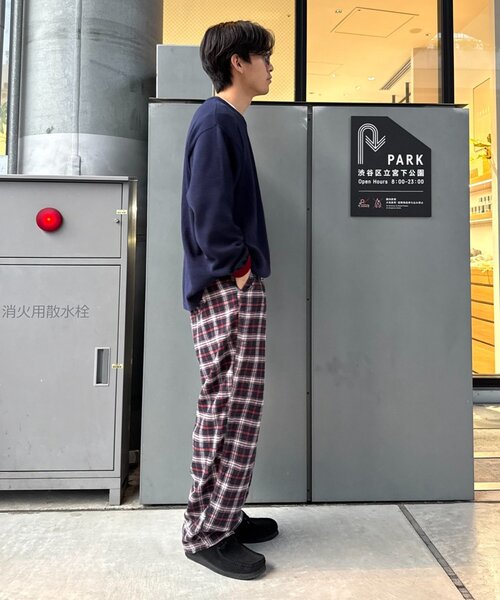 セール】【PATTIPATTI】ブランケットネルチェックパンツ（スラックス