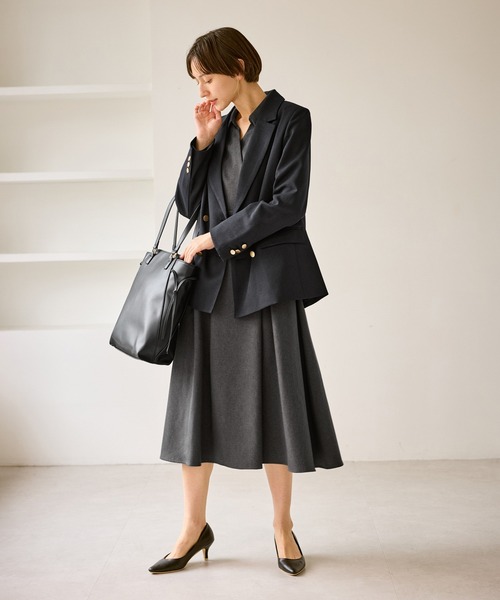 ROPE' PICNIC（ロペピクニック）の「カシュクールシャツコンシャスワンピース（シャツワンピース・レディース・チャコールグレー/ベージュ系その他2/ネイビー・S/M/L）」の7枚目の写真