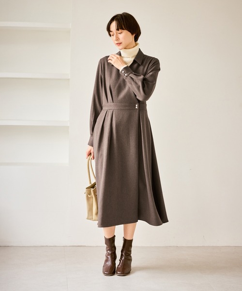 セール】カシュクールシャツコンシャスワンピース（シャツワンピース