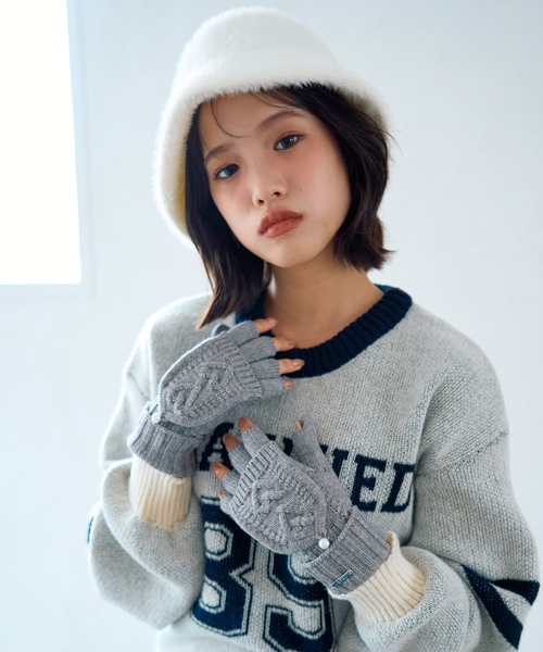 syuua プロフ必読　9月10 雪山 ドレス＆ケープ帽子手袋 セール】ケーブル編み手袋（手袋）｜LOVETOXIC（ラブトキシック）の