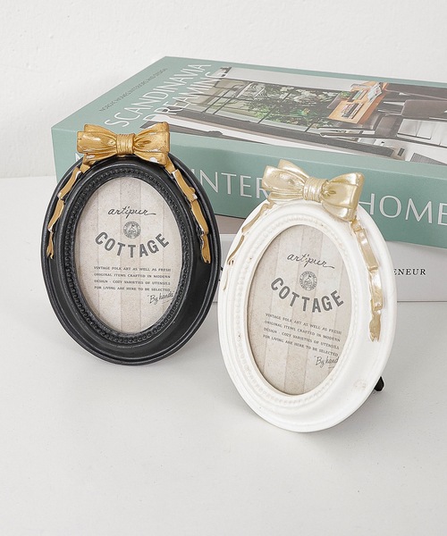 オーバルリボンフォトフレーム（フォトフレーム）｜emesuelee