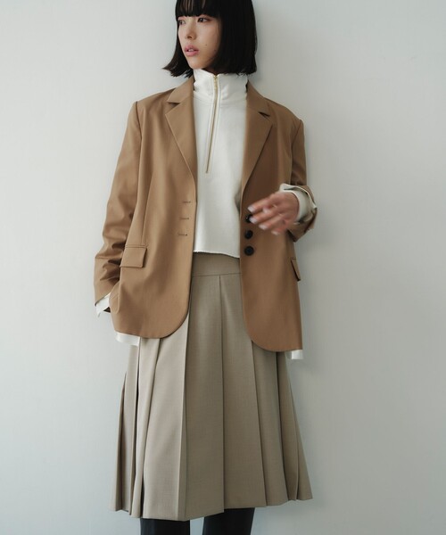 EMMEL REFINES(エメルリファインズ)の「<EMMEL REFINES>EM プリーツ ミディアム スカート(スカート・レディース・ダークグレー/ベージュ・S/M)」の3枚目の写真