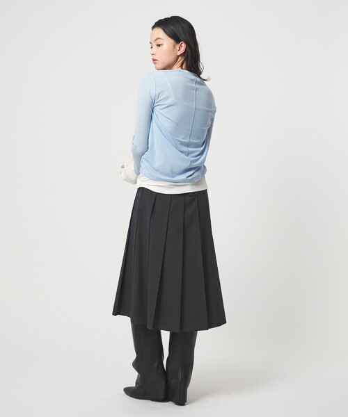 EMMEL REFINES(エメルリファインズ)の「<EMMEL REFINES>EM プリーツ ミディアム スカート(スカート・レディース・ダークグレー/ベージュ・S/M)」の18枚目の写真