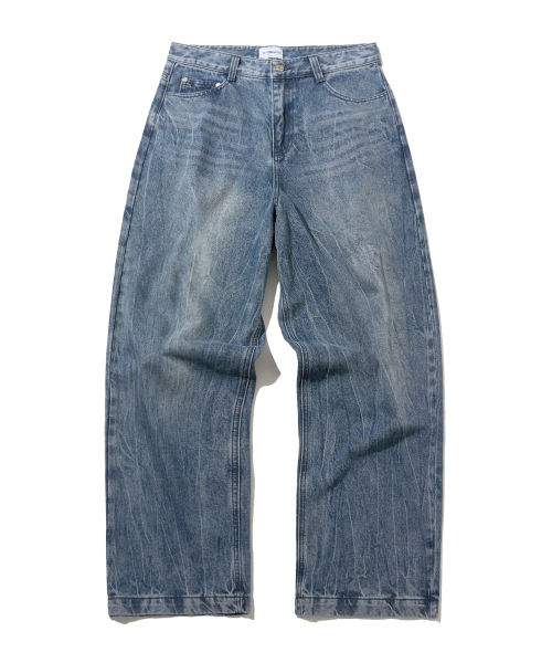 F.ILLUMINATE（フィルミネイト）の「タイラインデニムパンツ-ブルー（デニムパンツ・レディース・その他・SMALL/MEDIUM/LARGE）」の2枚目の写真