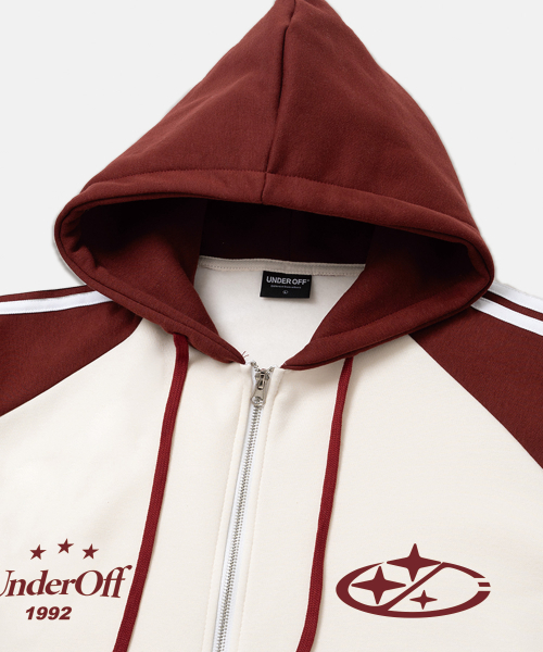 UNDEROFF(アンダーオフ)の「ラグラントラックスターロゴフードジップアップブラック(パーカー・レディース・ブラック・MEDIUM/LARGE/X-LARGE/SMALL)」の4枚目の写真