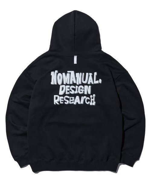 NOMANUAL(NOMANUAL)の「DOODLE LOGO HOODIE - BLACK(パーカー・レディース・その他・MEDIUM/LARGE/X-LARGE/SMALL)」の1枚目の写真