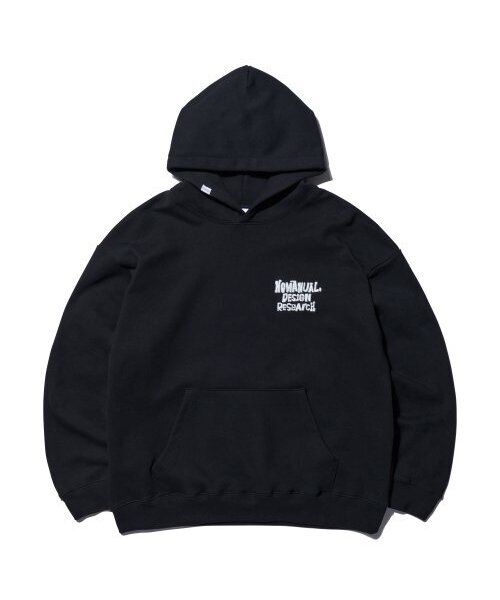 NOMANUAL(NOMANUAL)の「DOODLE LOGO HOODIE - BLACK(パーカー・レディース・その他・MEDIUM/LARGE/X-LARGE/SMALL)」の2枚目の写真