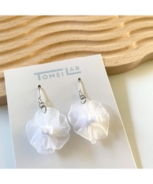 【TOMEI LAB】オーガンジー フラワー ピアス(MA)