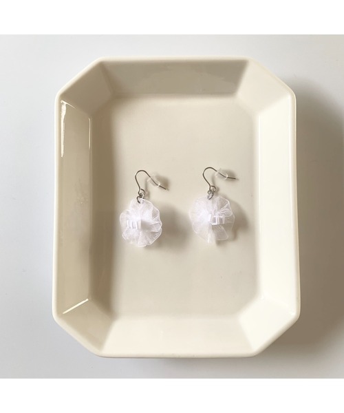 tone（トーン）の「【TOMEI LAB】オーガンジー フラワー ピアス(MA)（ピアス（両耳用）・レディース・グレー系その他/ピンク系その他/パープル/ピンク系その他2/ホワイト・FREE）」の16枚目の写真