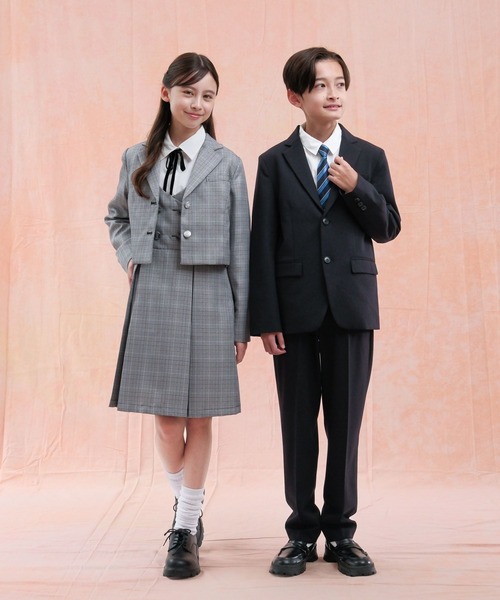 GLOBAL WORK（グローバルワーク）の「卒服/イージーケア/ジャンスカ/598140（ジャンパースカート・キッズ・ホワイト系1/グレー・150cm/160cm）」の5枚目の写真