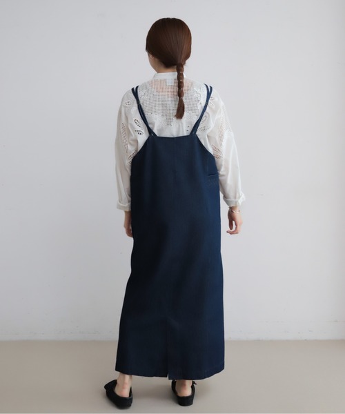 NOMBRE IMPAIR（ノンブルアンペール）の「TCデニム　キャミワンピース（ワンピース・レディース・ライトブルー/ネイビー・FREE）」の19枚目の写真