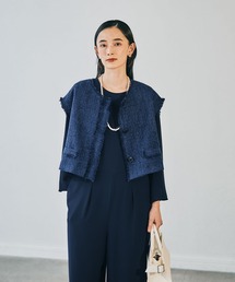 LEPSIM | 【入卒式／セレモニー】ツィードショートジレ　599896(その他アウター)