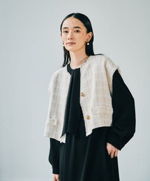 LEPSIM | 【入卒式／セレモニー】ツィードショートジレ　599896(その他アウター)