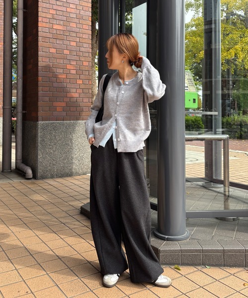 ISOOK（アイスー）の「【ISOOK / アイスー】ウールライク起毛コクーンパンツ / リラックスパンツ ドロストパンツ カーブ バレル ホワイト ブラック ブラウン 白 黒 ZOZOTOWN限定（その他パンツ・レディース・ブラック/ベージュ/ブラウン・FREE）」の20枚目の写真