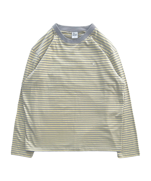 THECOLDESTMOMENT（ザコールデストモーメント）の「TCM mini logo stripe long sleeve (yellow/grey)（Tシャツ/カットソー・レディース・その他・MEDIUM/LARGE）」の2枚目の写真