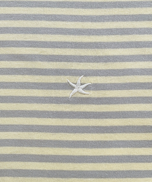 THECOLDESTMOMENT（ザコールデストモーメント）の「TCM mini logo stripe long sleeve (yellow/grey)（Tシャツ/カットソー・レディース・その他・MEDIUM/LARGE）」の5枚目の写真