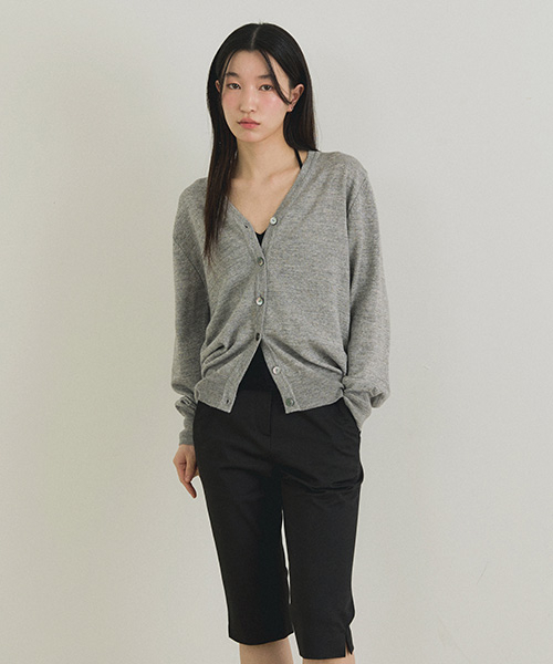 LINGSEOUL(リングソウル)の「slub v-neck knit cardigan-gray(カーディガン/ボレロ・レディース・その他・FREE)」の4枚目の写真