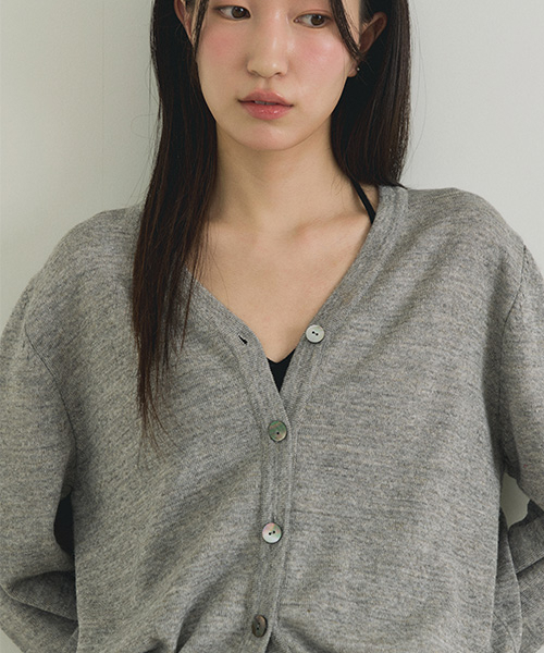 LINGSEOUL(リングソウル)の「slub v-neck knit cardigan-gray(カーディガン/ボレロ・レディース・その他・FREE)」の5枚目の写真