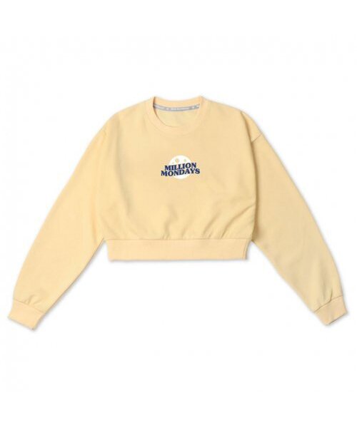 MILLION DAY(ミリオンデイ)の「MILLION PING-PONG CROP SWEATSHIRT(スウェット・メンズ・イエロー/グレー/ラベンダー・FREE)」の4枚目の写真