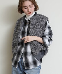 ❣️タグ付き❣️グレディブリリアンフーテッドギャザブルゾン レディース】double-end fur× taffeta B-15 blouson | beautiful
