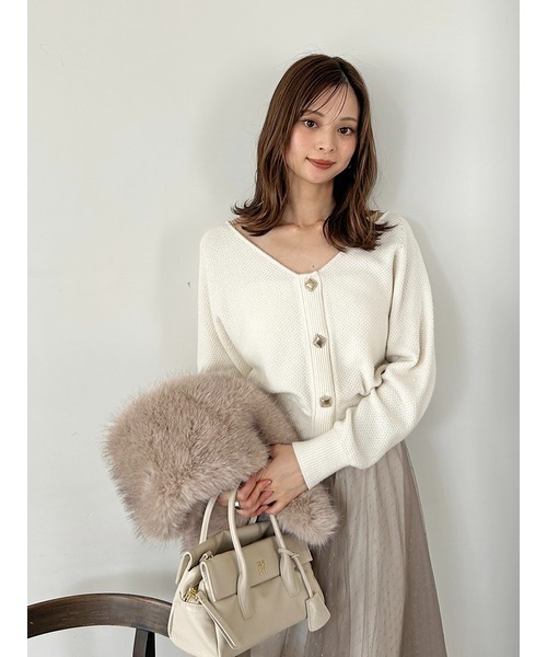 SNIDEL(スナイデル)の「チュールスカートセットカーディガン(ワンピース・レディース・グレー/アイボリー/ライトブルー・0/1)」の6枚目の写真