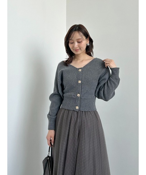 チュールスカートセットカーディガン（ワンピース）｜SNIDEL