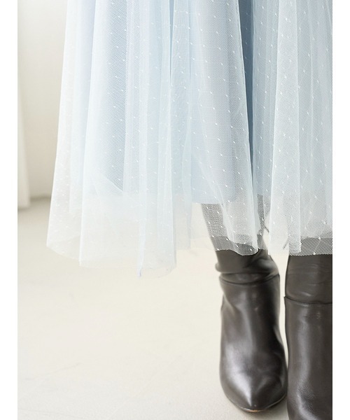 SNIDEL(スナイデル)の「チュールスカートセットカーディガン(ワンピース・レディース・グレー/アイボリー/ライトブルー・0/1)」の14枚目の写真