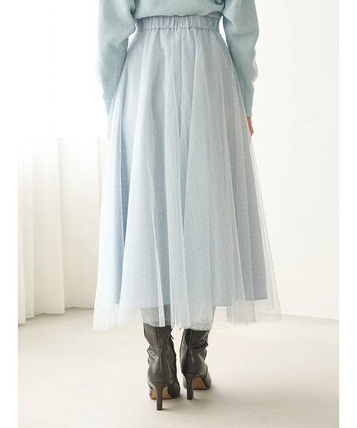 SNIDEL(スナイデル)の「チュールスカートセットカーディガン(ワンピース・レディース・グレー/アイボリー/ライトブルー・0/1)」の15枚目の写真