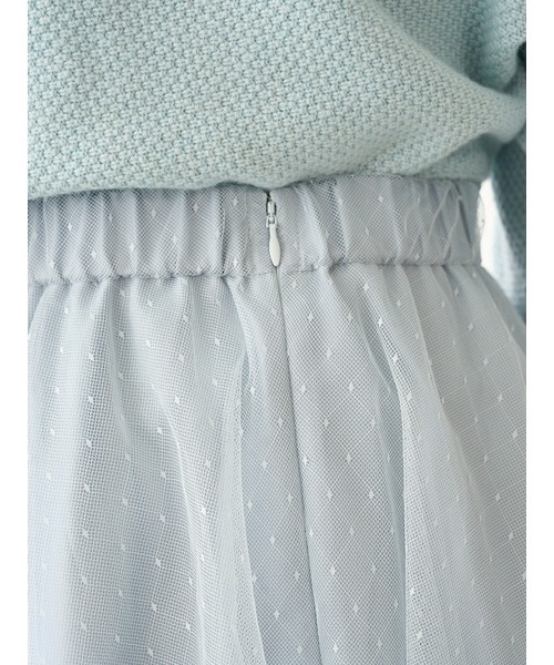 SNIDEL(スナイデル)の「チュールスカートセットカーディガン(ワンピース・レディース・グレー/アイボリー/ライトブルー・0/1)」の16枚目の写真