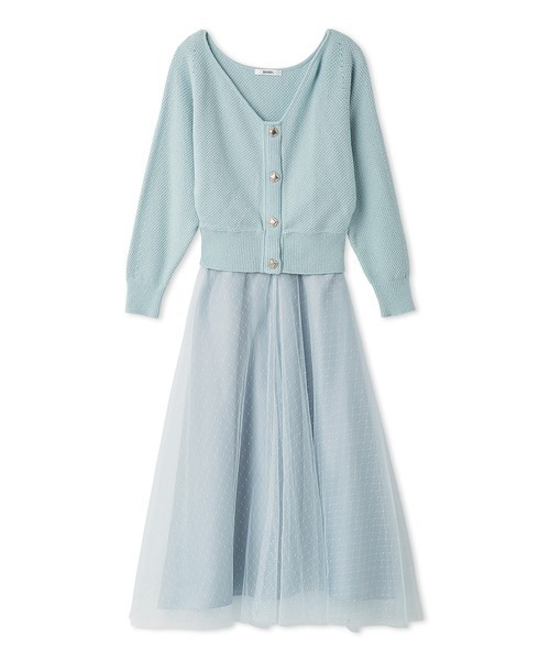 SNIDEL(スナイデル)の「チュールスカートセットカーディガン(ワンピース・レディース・グレー/アイボリー/ライトブルー・0/1)」の22枚目の写真