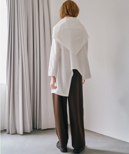 Muel Chic（ミュエルシック）の「Canberra scarf shirt  キャンベラスカーフシャツ（シャツ/ブラウス・レディース・ベージュ/オフホワイト/ブラック・FREE）」の17枚目の写真