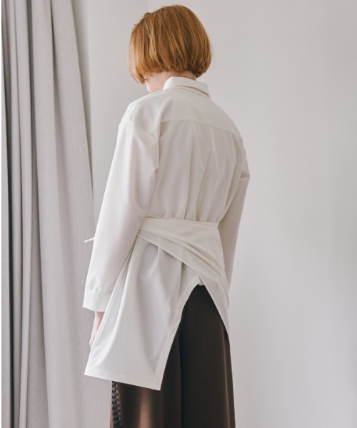 Muel Chic（ミュエルシック）の「Canberra scarf shirt  キャンベラスカーフシャツ（シャツ/ブラウス・レディース・ベージュ/オフホワイト/ブラック・FREE）」の14枚目の写真