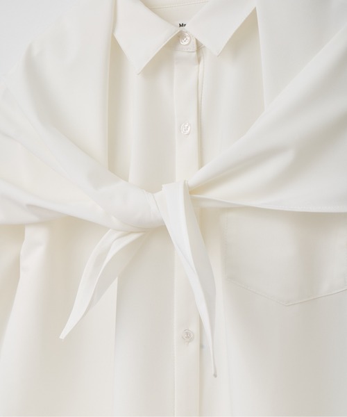 Muel Chic（ミュエルシック）の「Canberra scarf shirt  キャンベラスカーフシャツ（シャツ/ブラウス・レディース・ベージュ/オフホワイト/ブラック・FREE）」の7枚目の写真
