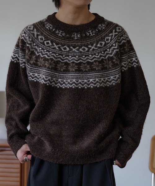 epnok(エプノック)の「ノルディックルーズニット(ニット/セーター・メンズ・ブラウン/ブラック/グレー・LARGE/MEDIUM/SMALL)」の22枚目の写真