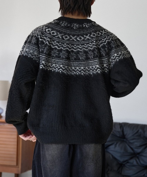epnok(エプノック)の「ノルディックルーズニット(ニット/セーター・メンズ・ブラウン/ブラック/グレー・LARGE/MEDIUM/SMALL)」の5枚目の写真