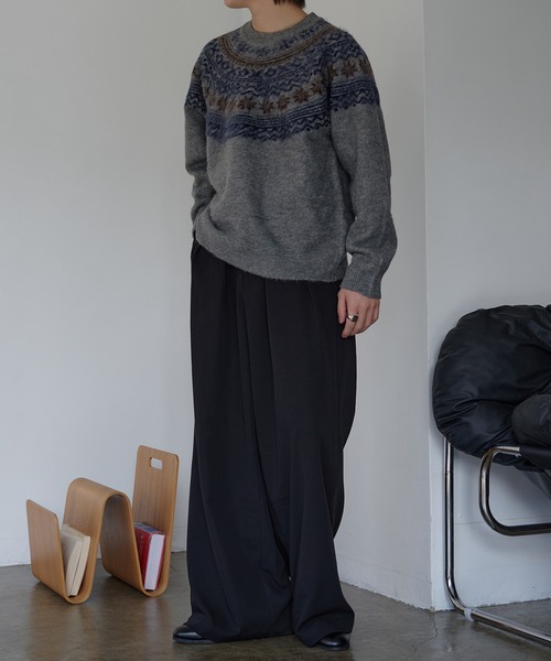 epnok(エプノック)の「ノルディックルーズニット(ニット/セーター・メンズ・ブラウン/ブラック/グレー・LARGE/MEDIUM/SMALL)」の17枚目の写真