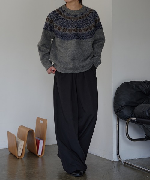 epnok(エプノック)の「ノルディックルーズニット(ニット/セーター・メンズ・ブラウン/ブラック/グレー・LARGE/MEDIUM/SMALL)」の20枚目の写真