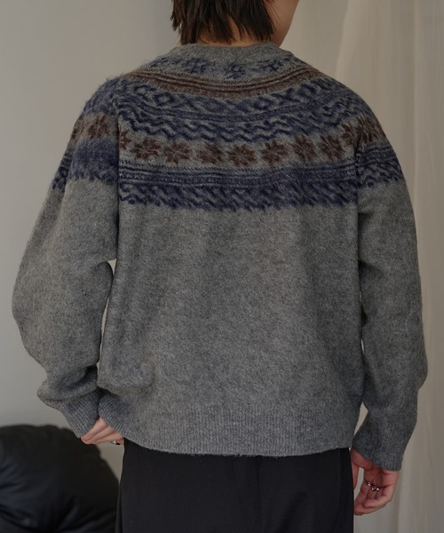 epnok(エプノック)の「ノルディックルーズニット(ニット/セーター・メンズ・ブラウン/ブラック/グレー・LARGE/MEDIUM/SMALL)」の13枚目の写真