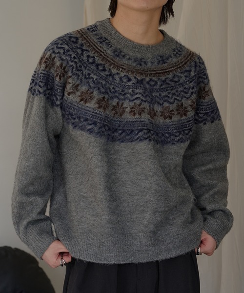 epnok(エプノック)の「ノルディックルーズニット(ニット/セーター・メンズ・ブラウン/ブラック/グレー・LARGE/MEDIUM/SMALL)」の14枚目の写真