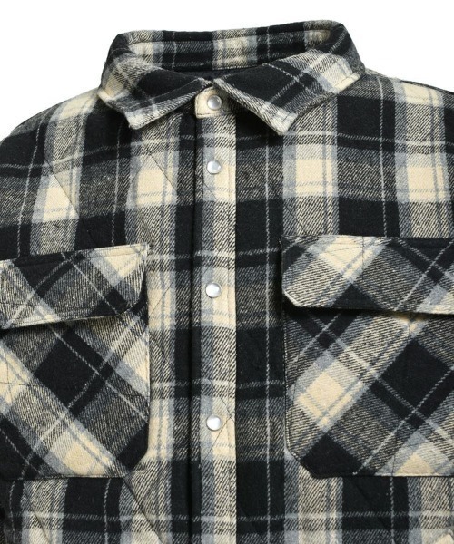 STYLISE（スタイライズ）の「【BREATH】QUILTING CHECK SHIRT / ブラック [BR25AW-S2003]（シャツ/ブラウス・メンズ・ブラック・M/L）」の7枚目の写真