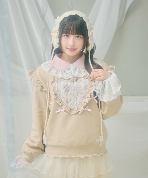 クティールとレトロ】アソートハートフリルリボンスウェット
