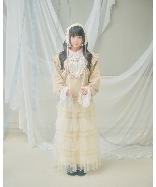 クティールとレトロ】アソートハートフリルリボンスウェット