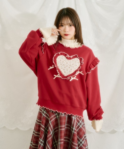 クティールとレトロ】アソートハートフリルリボンスウェット