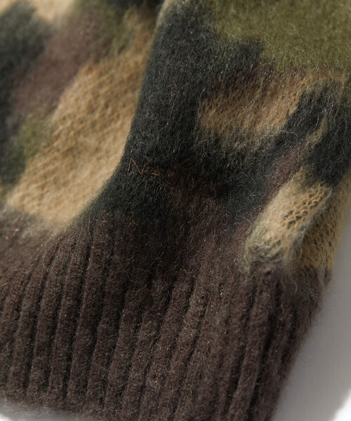 NAUTICA（ノーティカ）の「NAUTICA/ノーティカ モヘア混 迷彩ジャカード クルーネックニット プルオーバー/カモ柄（ニット/セーター・メンズ・ブラック/オリーブ・LARGE/X-LARGE/MEDIUM）」の4枚目の写真
