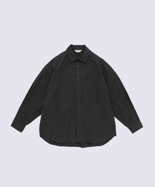 STILL BY HAND(スティルバイハンド)の「【STILL BY HAND】Garment-dye over shirt(シャツ/ブラウス・メンズ・ブラック/ナチュラル・46/48)」の10枚目の写真